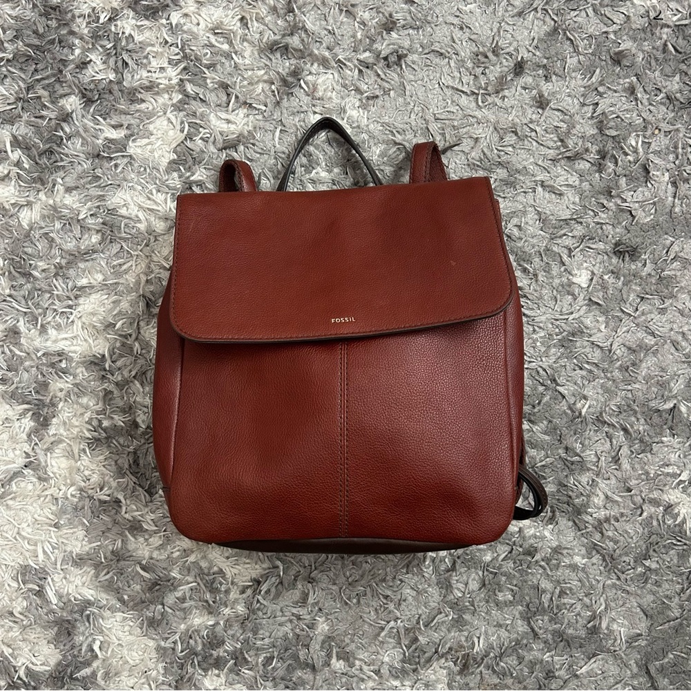 Fossil Claire Brown Leather Backpack